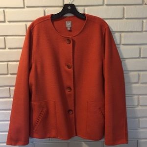 J.Jill Burnt Orange Wool Jacket Size XL